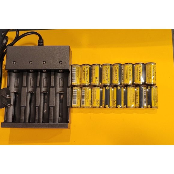 NEW 16 x Rechargeable CR123A Batteries & Charger For Arlo Security Cameras 16340